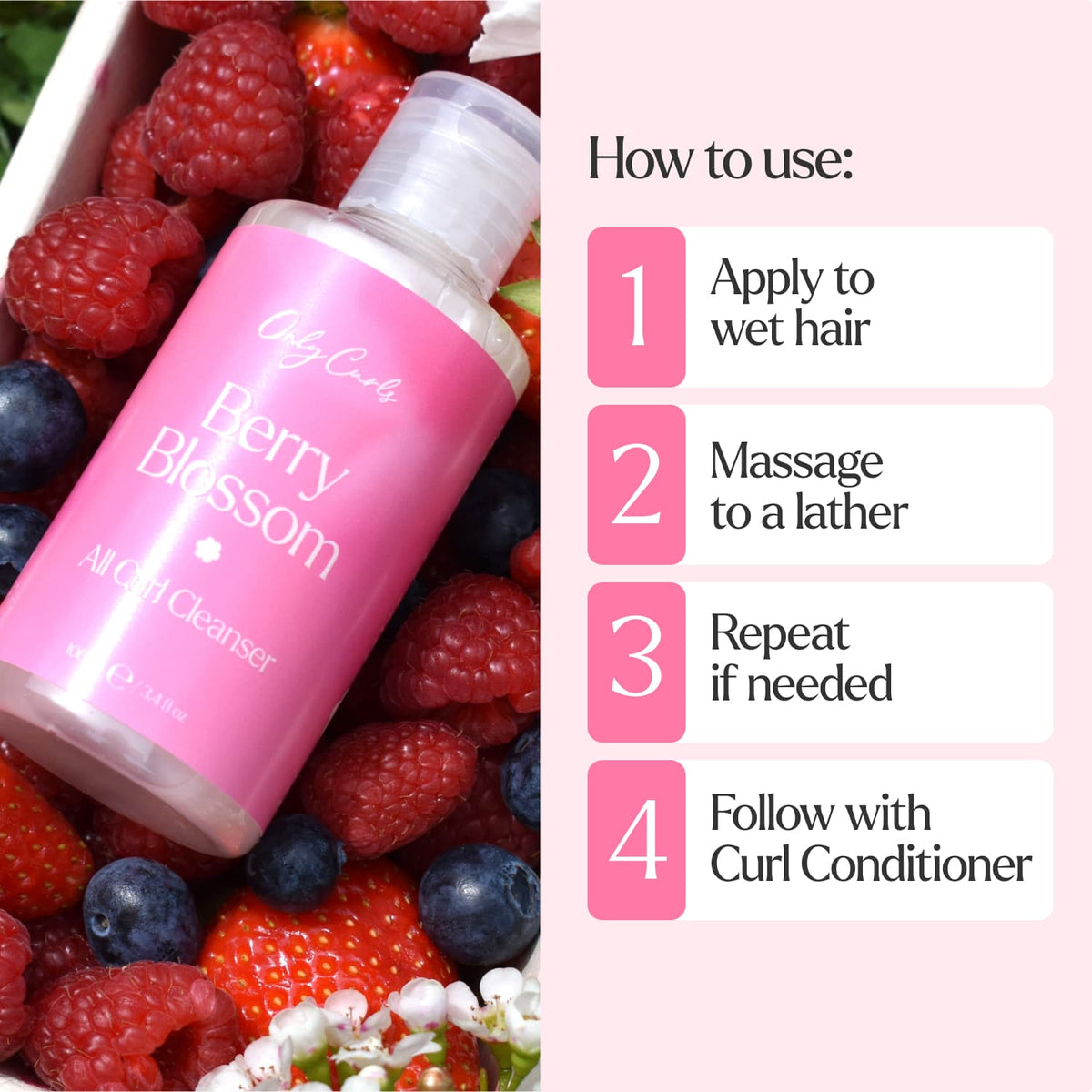 Only Curls Berry Blossom All Curl Cleanser - Only Curls