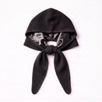 Only Curls Black Satin-Lined Hooded Scarf - Only Curls
