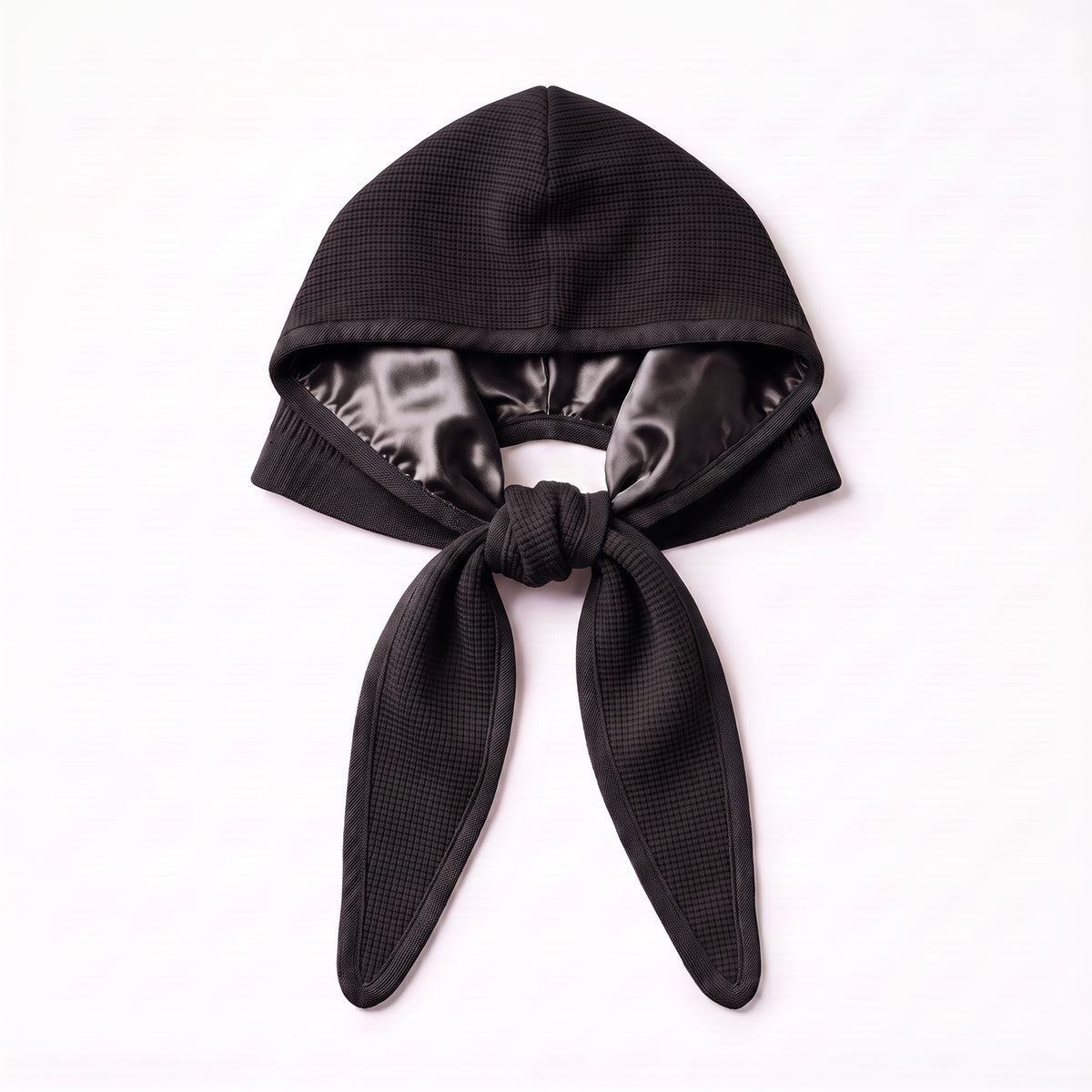 Only Curls Black Satin-Lined Hooded Scarf - Only Curls