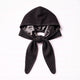 Only Curls Black Satin-Lined Hooded Scarf