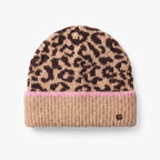 Only Curls Fluffy Leopard Satin-Lined Beanie - Only Curls