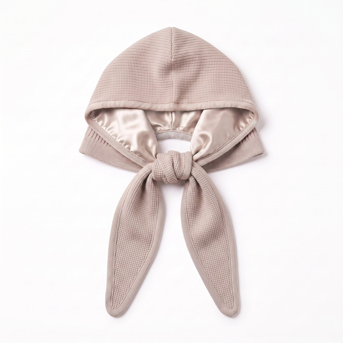 Only Curls Oatmeal Satin-Lined Hooded Scarf - Only Curls