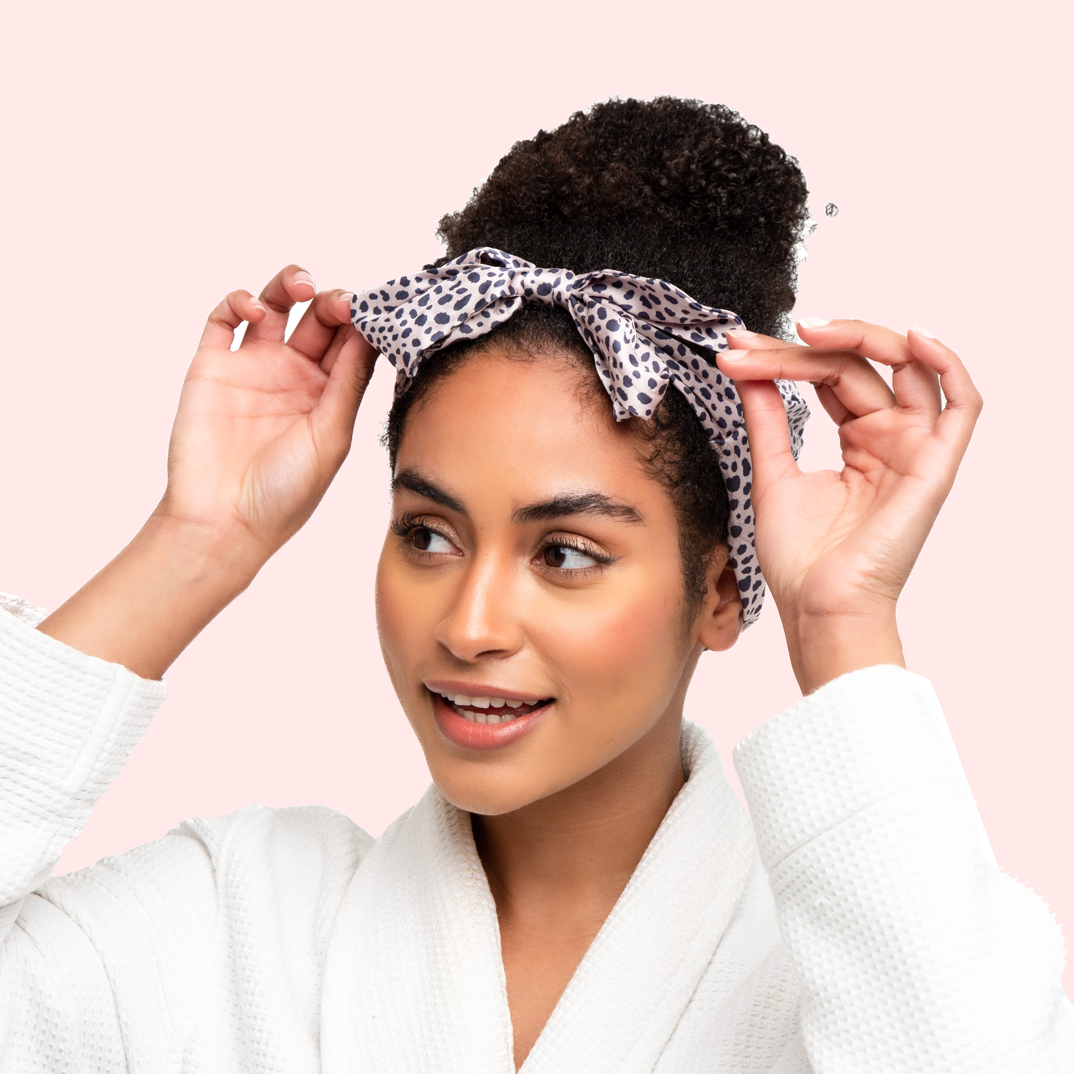 Only Curls Pineapple Protector (Tie Front) - Bronze Animal - Only Curls