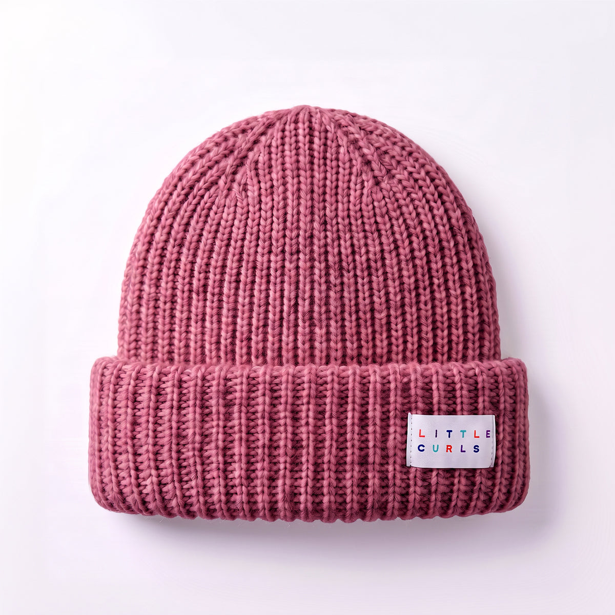 Little Curls Dusty Pink Super Soft Satin-Lined Beanie - Only Curls