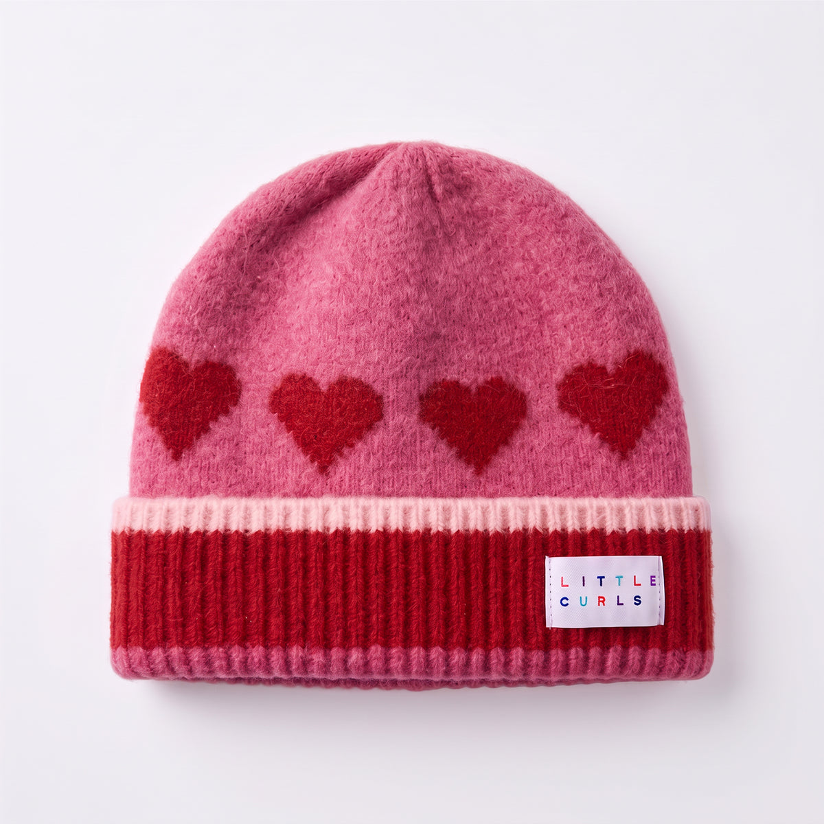 Little Curls Pretty Hearts Satin-Lined Beanie & Glove Set - Only Curls
