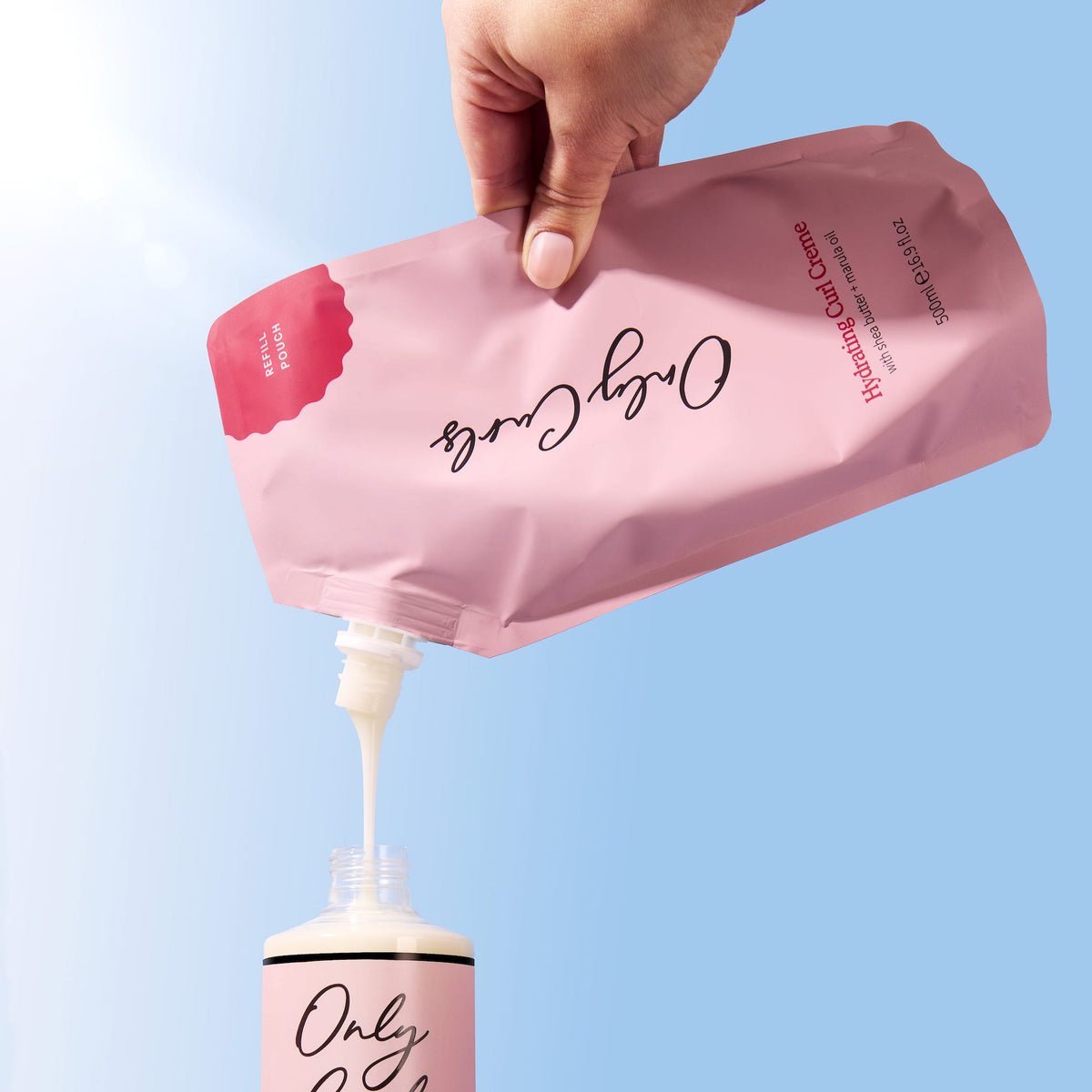 Only Curls Hydrating Curl Creme 500ml - Refill Pouch