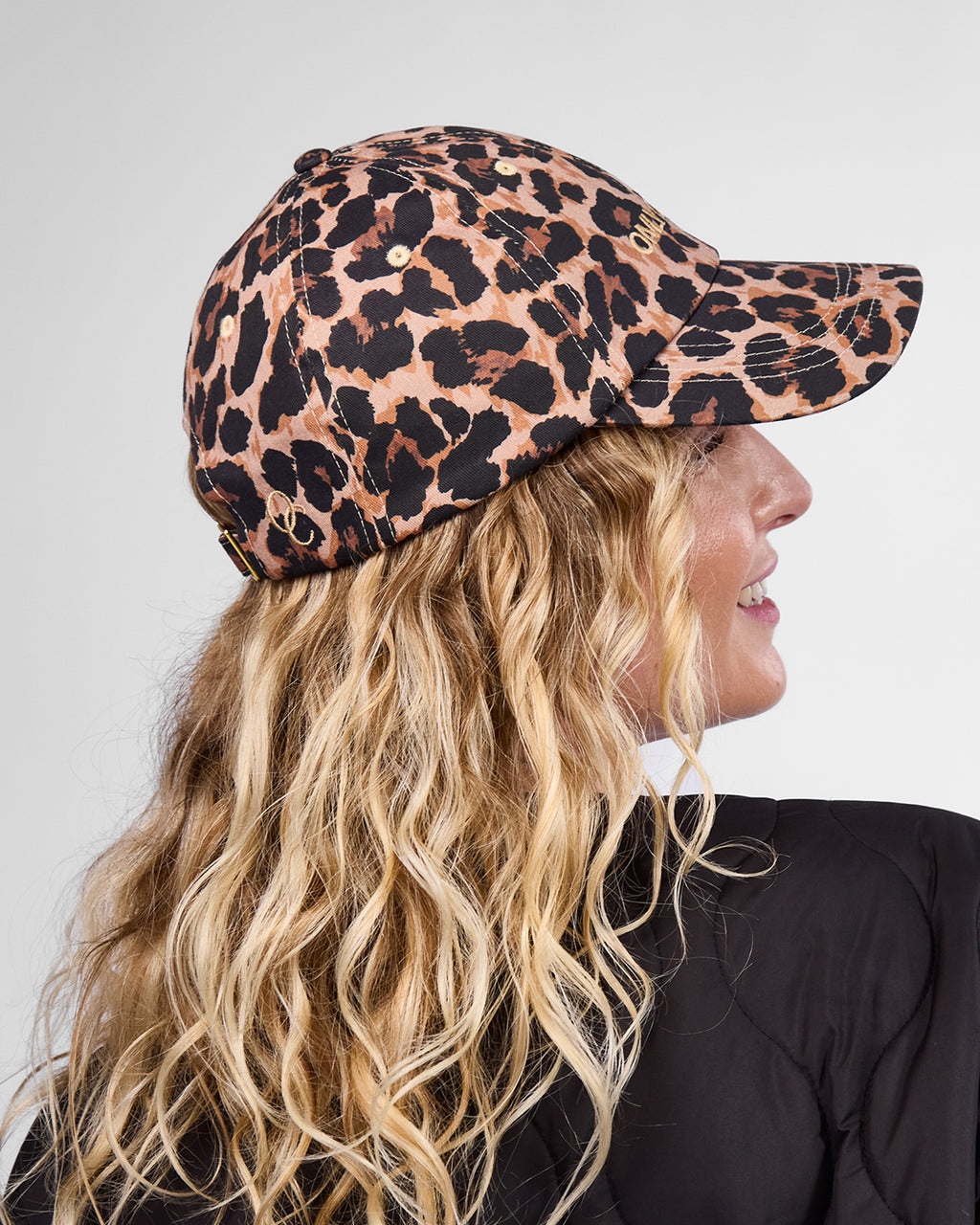 Satin Lined Baseball Hat (full cap) - Leopard Only Curls