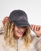 Satin Lined Baseball Hat (full cap) - Washed Black Curl Club