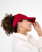 Satin Lined Baseball Hat (open back) - Pomegranate Curl Collective