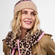 Only Curls Leopard Satin-Lined Triangle Scarf
