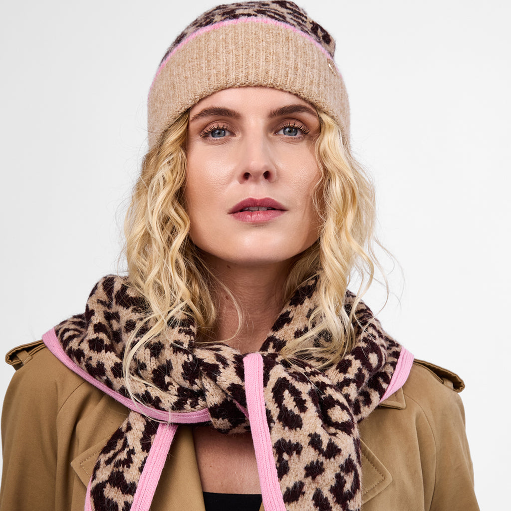 Only Curls Leopard Satin-Lined Beanie & Glove Set - Only Curls