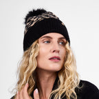 Only Curls Fluffy Leopard Satin-Lined Beanie - Only Curls