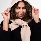Only Curls Oatmeal Satin-Lined Hooded Scarf - Only Curls