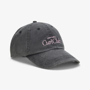 Satin Lined Baseball Hat (full cap) - Washed Black Curl Club