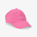 Satin Lined Baseball Hat (open back) - Hot Pink Curly