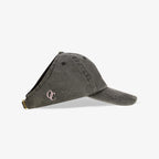 Satin Lined Baseball Hat (open back) - Washed Black The Curls Are The Outfit