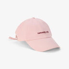 Satin Lined Baseball Hat (open back bow) - Dusty Pink Naturally Curly