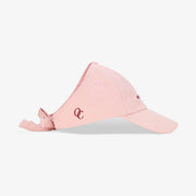 Satin Lined Baseball Hat (open back bow) - Dusty Pink Naturally Curly