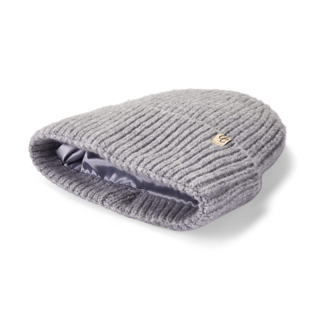 Only Curls Satin Lined Beanie and Snood Set - Sophia in Grey