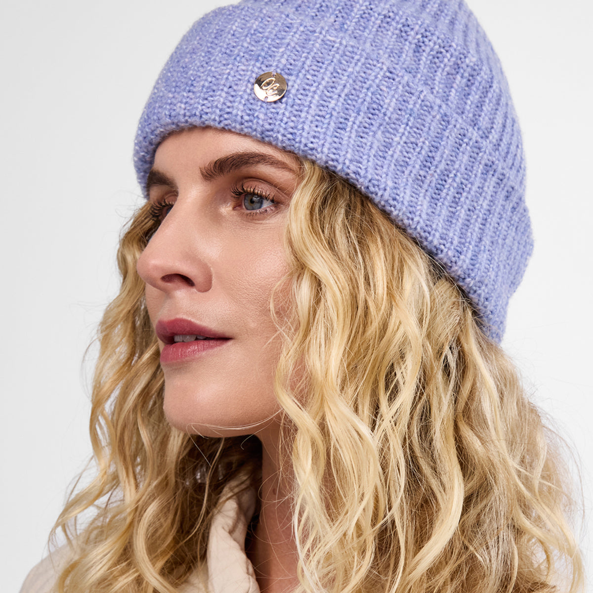 Only Curls Dusty Blue Super Soft Satin-Lined Beanie & Glove Set - Only Curls