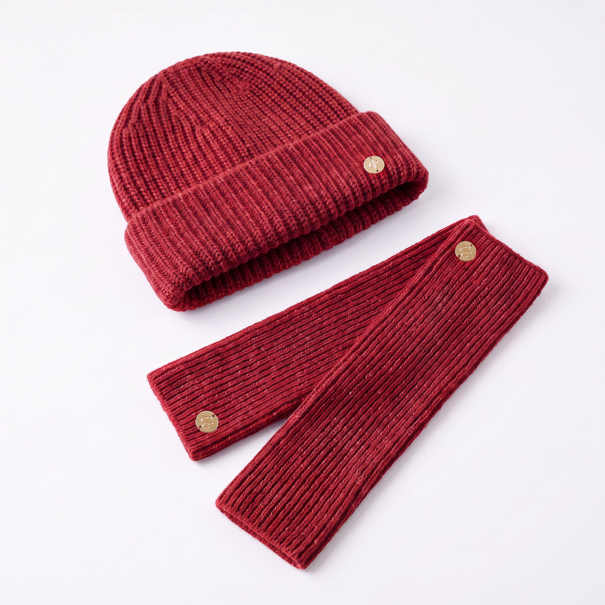Only Curls Warm Red Super Soft Satin-Lined Beanie & Glove Set - Only Curls